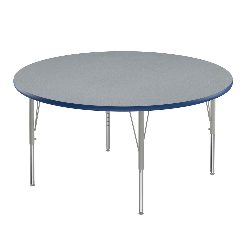Commercial Laminate Top Activity Tables, 48x48", ROUND, GRAY GRANITE, SILVER MIST. Picture 1