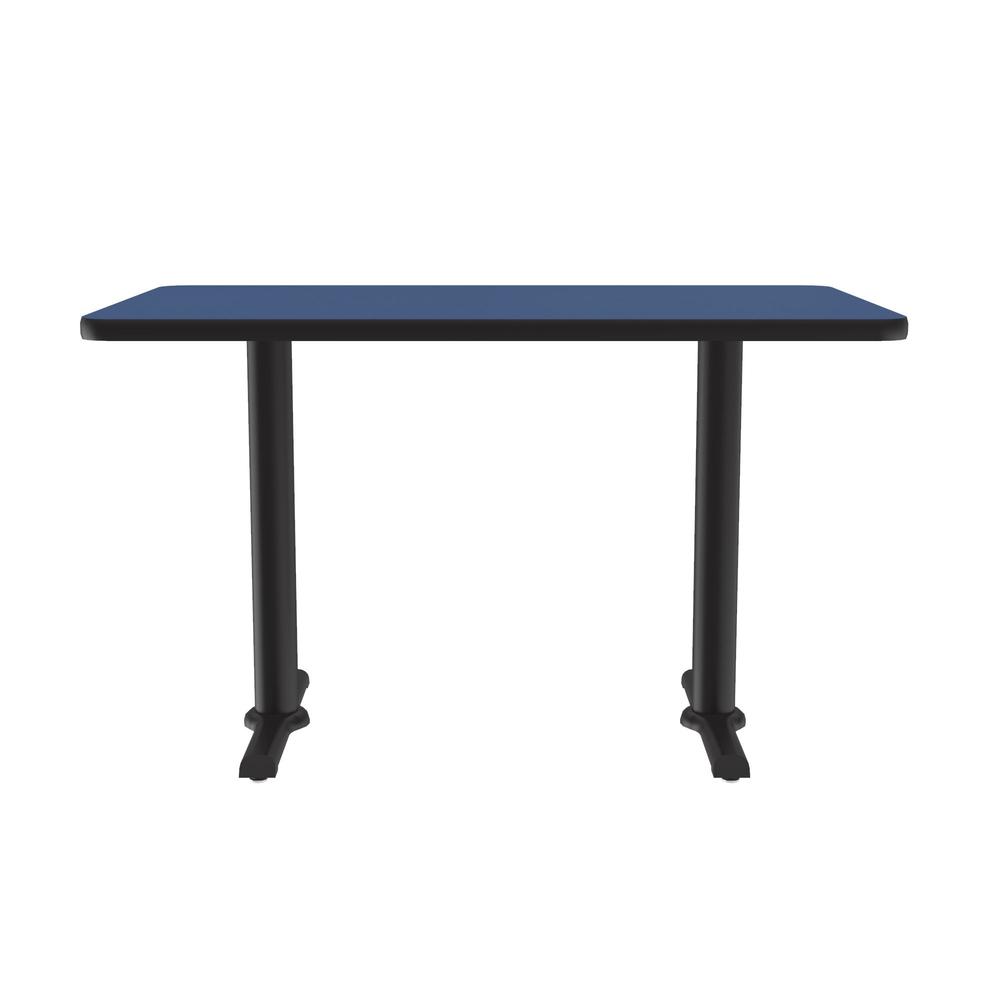 Table Height Deluxe High-Pressure Café and Breakroom Table, 30x48", RECTANGULAR, BLUE, BLACK. Picture 9