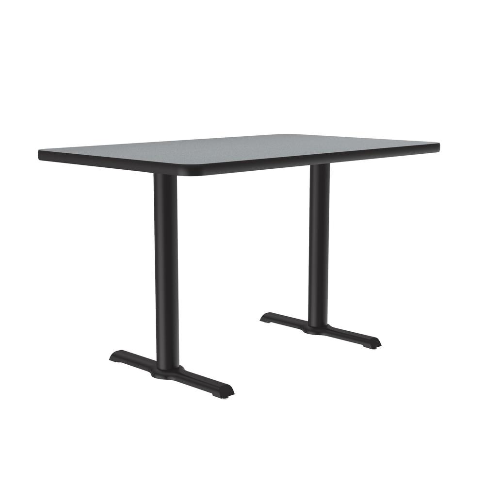 Table Height Thermal Fused Laminate Café and Breakroom Table, 30x48", RECTANGULAR GRAY GRANITE BLACK. Picture 2