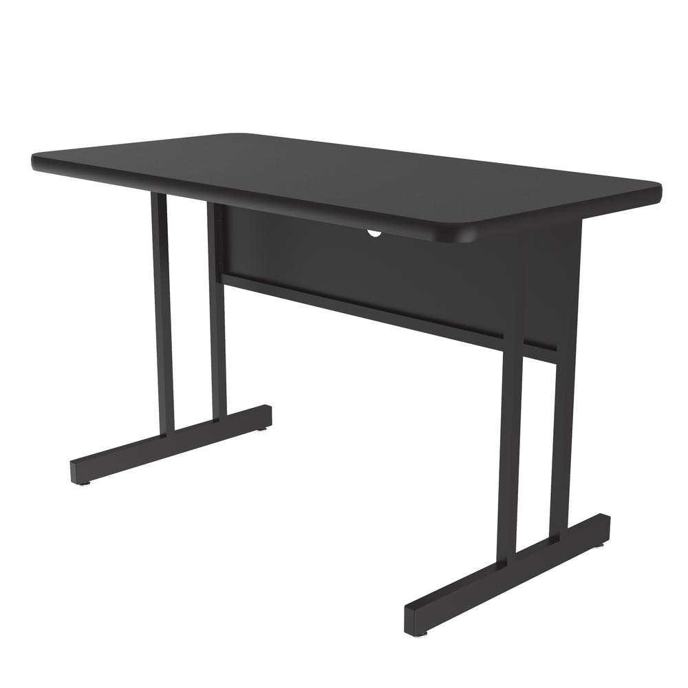Desk Height  Deluxe HIgh-Pressure Top Computer/Student Desks  30x48" RECTANGULAR, BLACK GRANITE BLACK. Picture 6