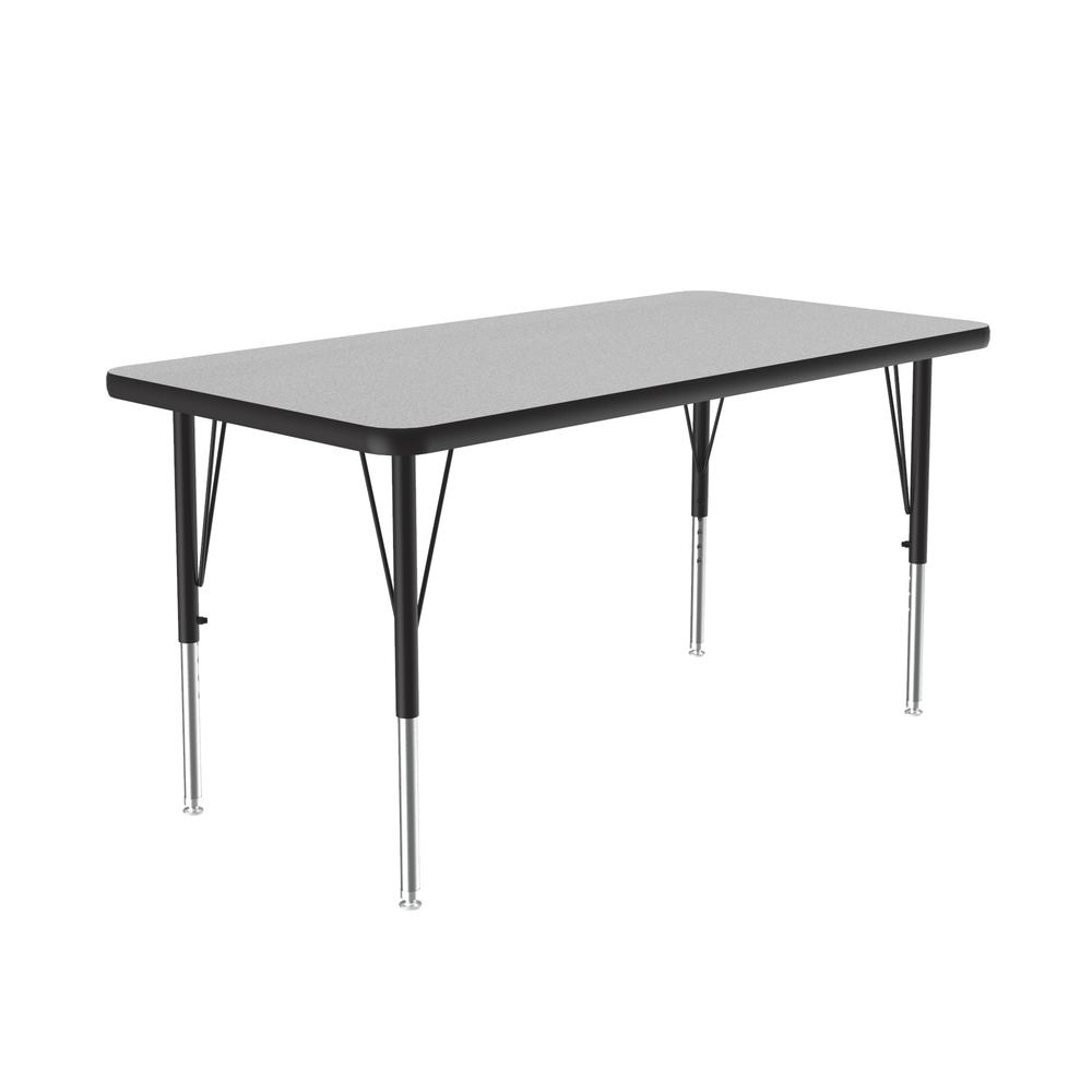 Deluxe High-Pressure Top Activity Tables, 24x48, RECTANGULAR, GRAY GRANITE BLACK/CHROME. Picture 1
