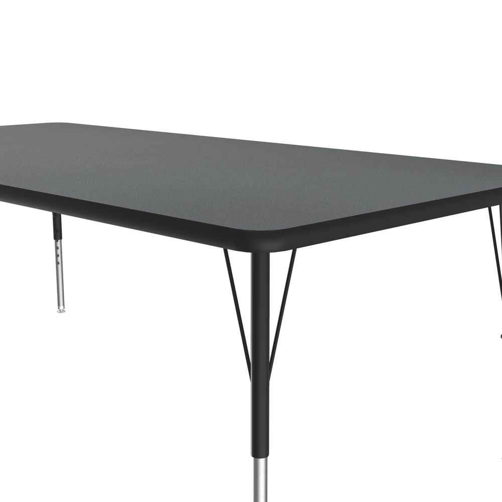 Deluxe High-Pressure Top Activity Tables 36x72" RECTANGULAR, MONTANA GRANITE BLACK/CHROME. Picture 5