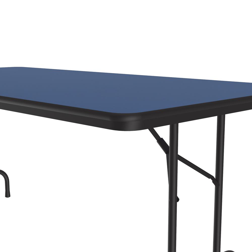 Deluxe High Pressure Top Folding Table, 36x72" RECTANGULAR, BLUE BLACK. Picture 2