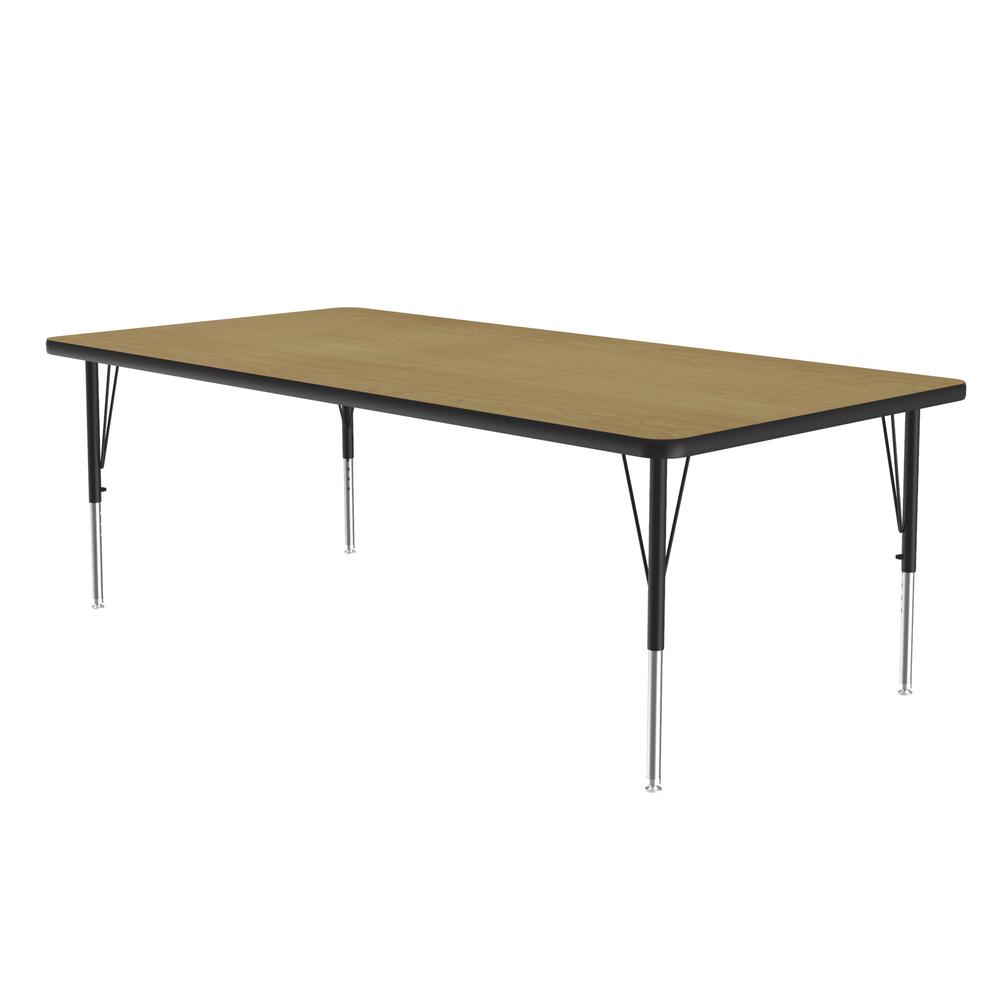 Deluxe High-Pressure Top Activity Tables 30x72 RECTANGULAR, FUSION MAPLE, BLACK/CHROME. Picture 7