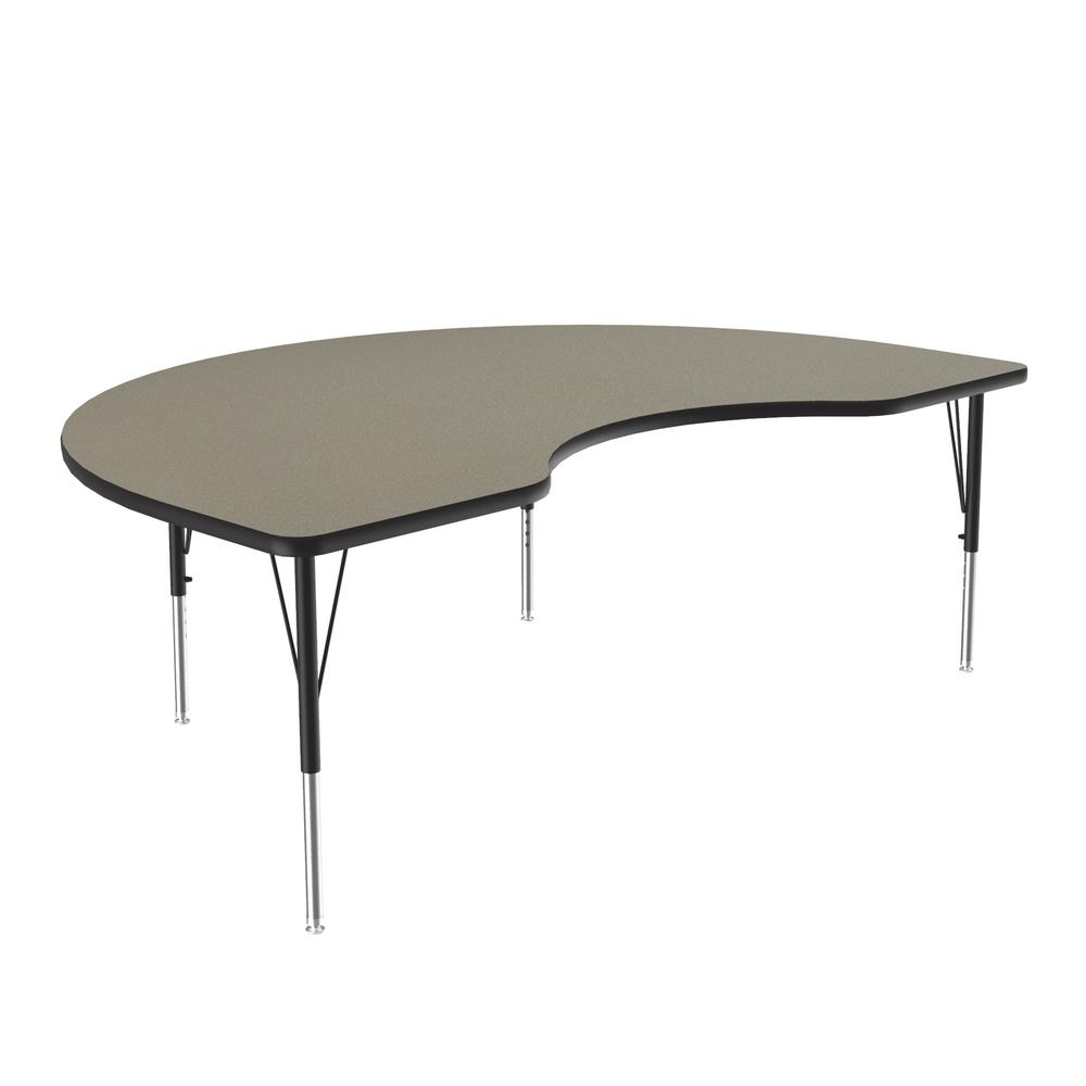 Deluxe High-Pressure Top Activity Tables 48x72" KIDNEY, SAVANNAH SAND BLACK/CHROME. Picture 9