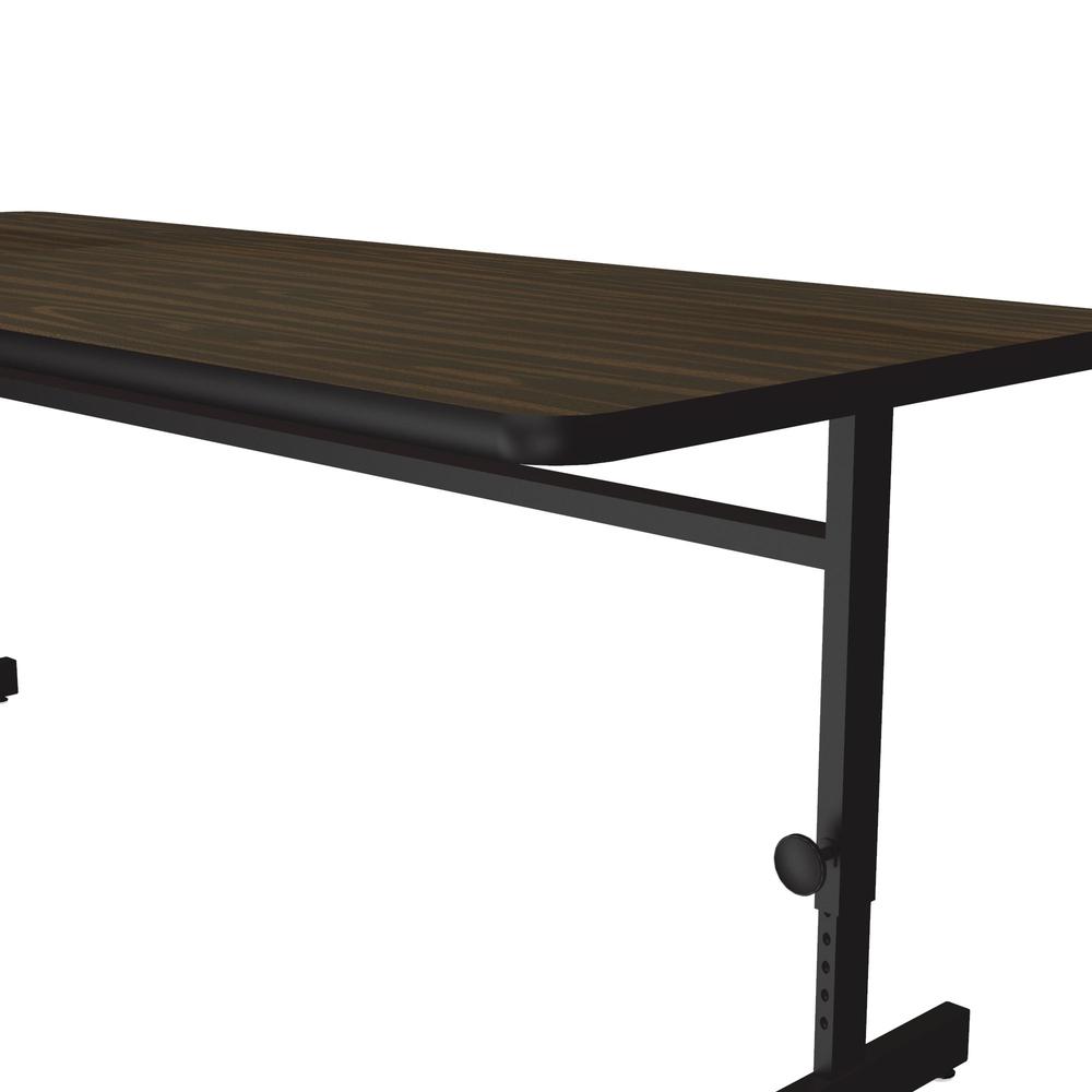 Econoline Melamine Top Computer/Student Desks, 24x60", RECTANGULAR, WALNUT BLACK. Picture 1