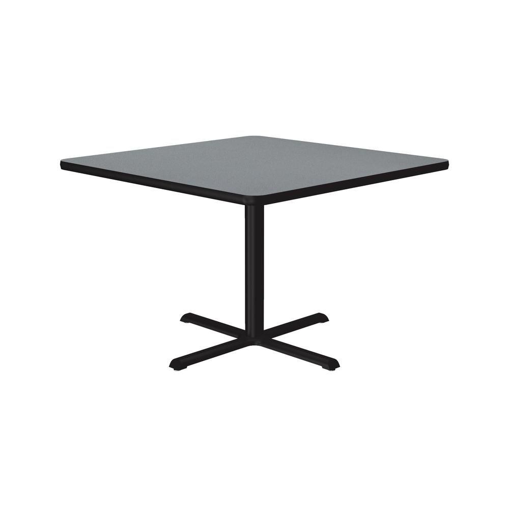 Table Height Thermal Fused Laminate Café and Breakroom Table 36x36", SQUARE GRAY GRANITE BLACK. Picture 9