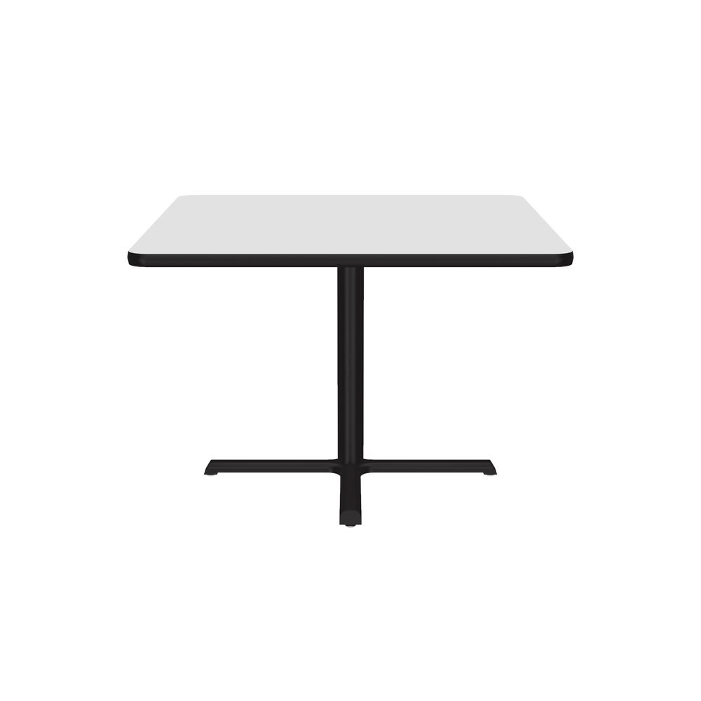 Markerboard-Dry Erase High Pressure Top - Table Height Café and Breakroom Table 42x42", SQUARE FROSTY WHITE, BLACK. Picture 7
