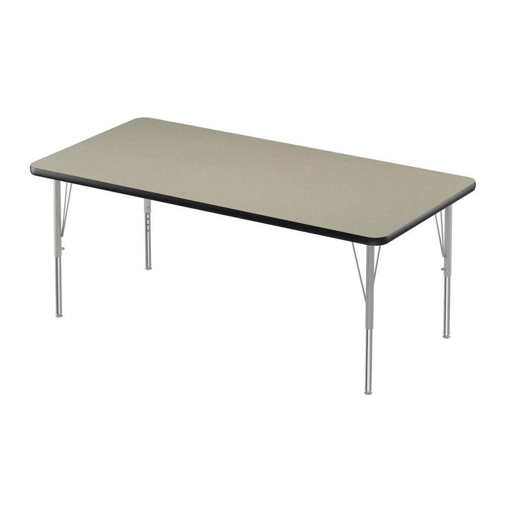 Deluxe High-Pressure Top Activity Tables, 30x48" RECTANGULAR SAVANNAH SAND, SILVER MIST. Picture 2