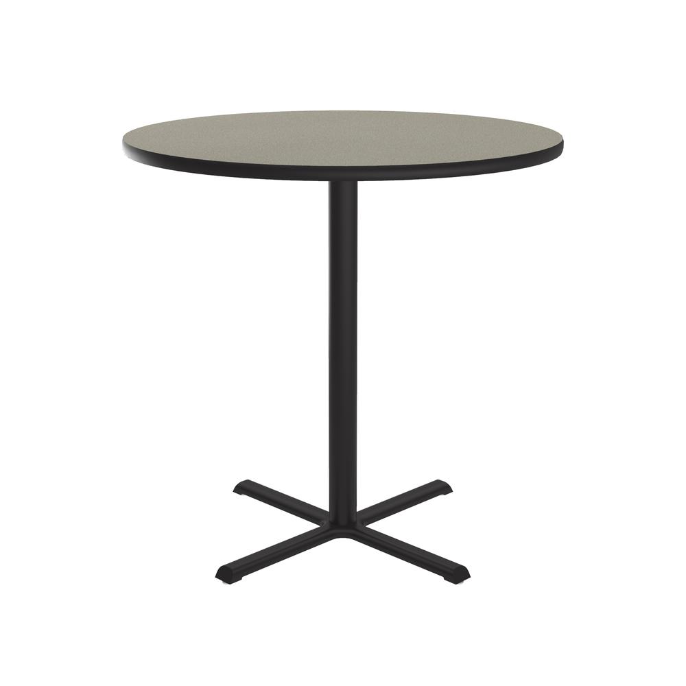 Bar Stool/Standing Height Deluxe High-Pressure Café and Breakroom Table, 42x42", ROUND SAVANNAH SAND BLACK. Picture 1