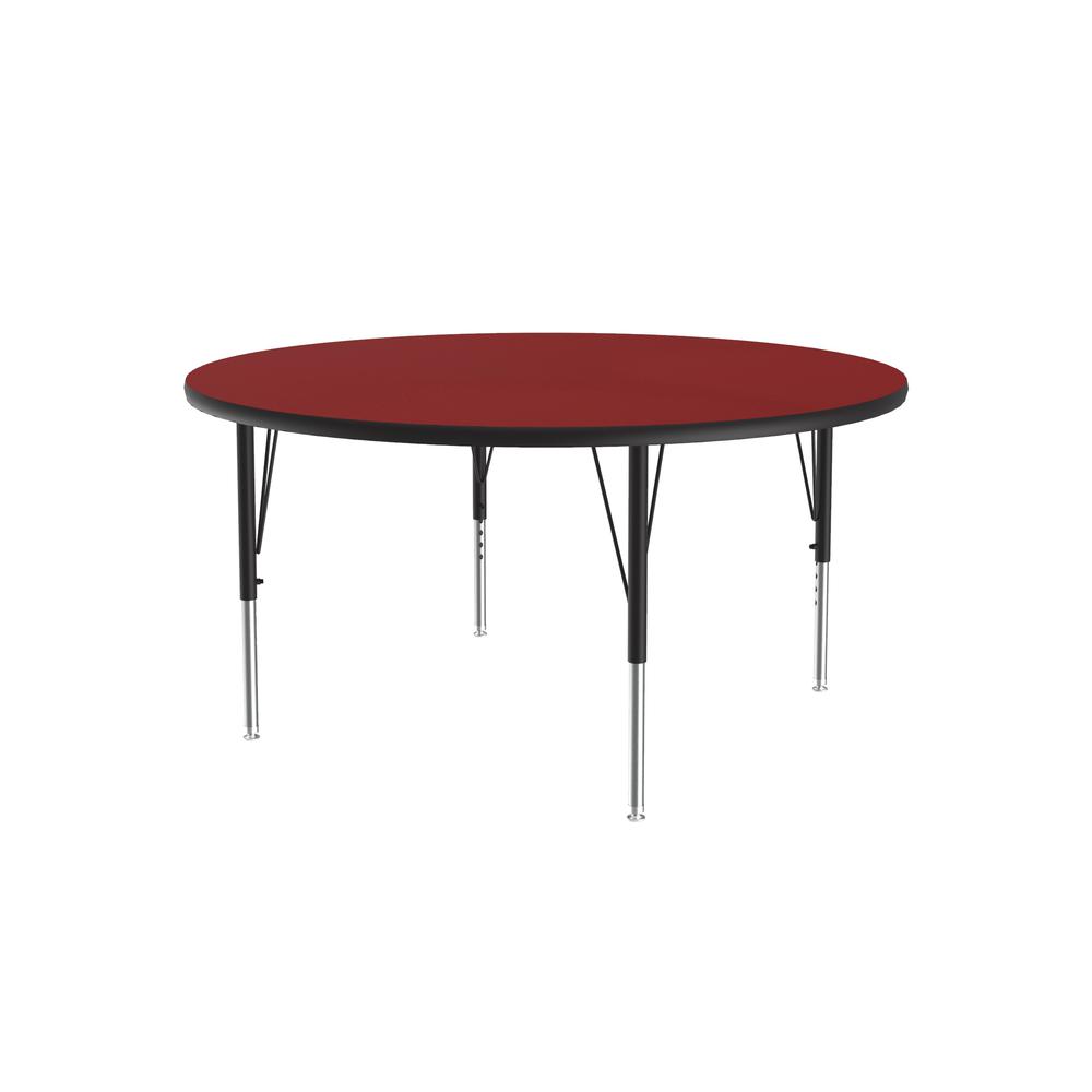 Deluxe High-Pressure Top Activity Tables 42x42", ROUND RED BLACK/CHROME. Picture 6