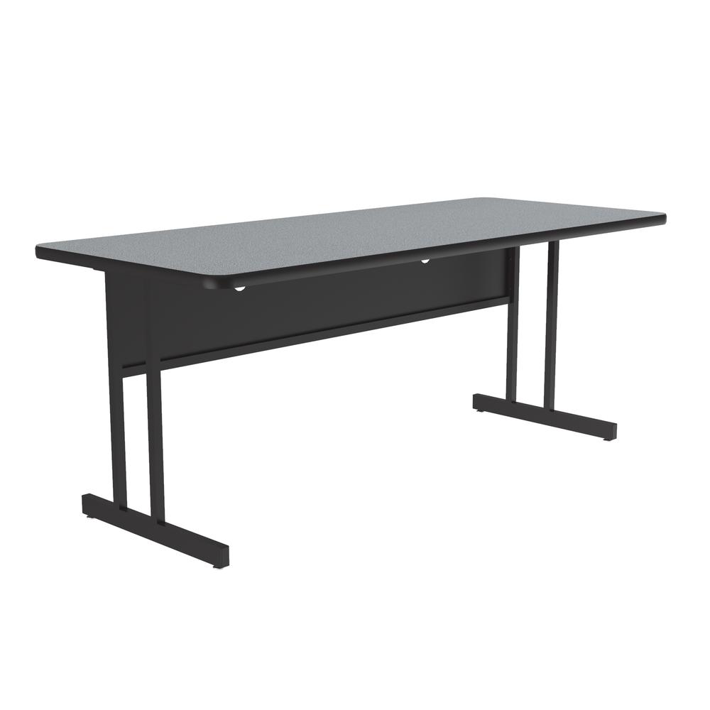 Desk Height Commercial Laminate Top Computer/Student Desks 30x60" RECTANGULAR GRAY GRANITE, BLACK. Picture 4