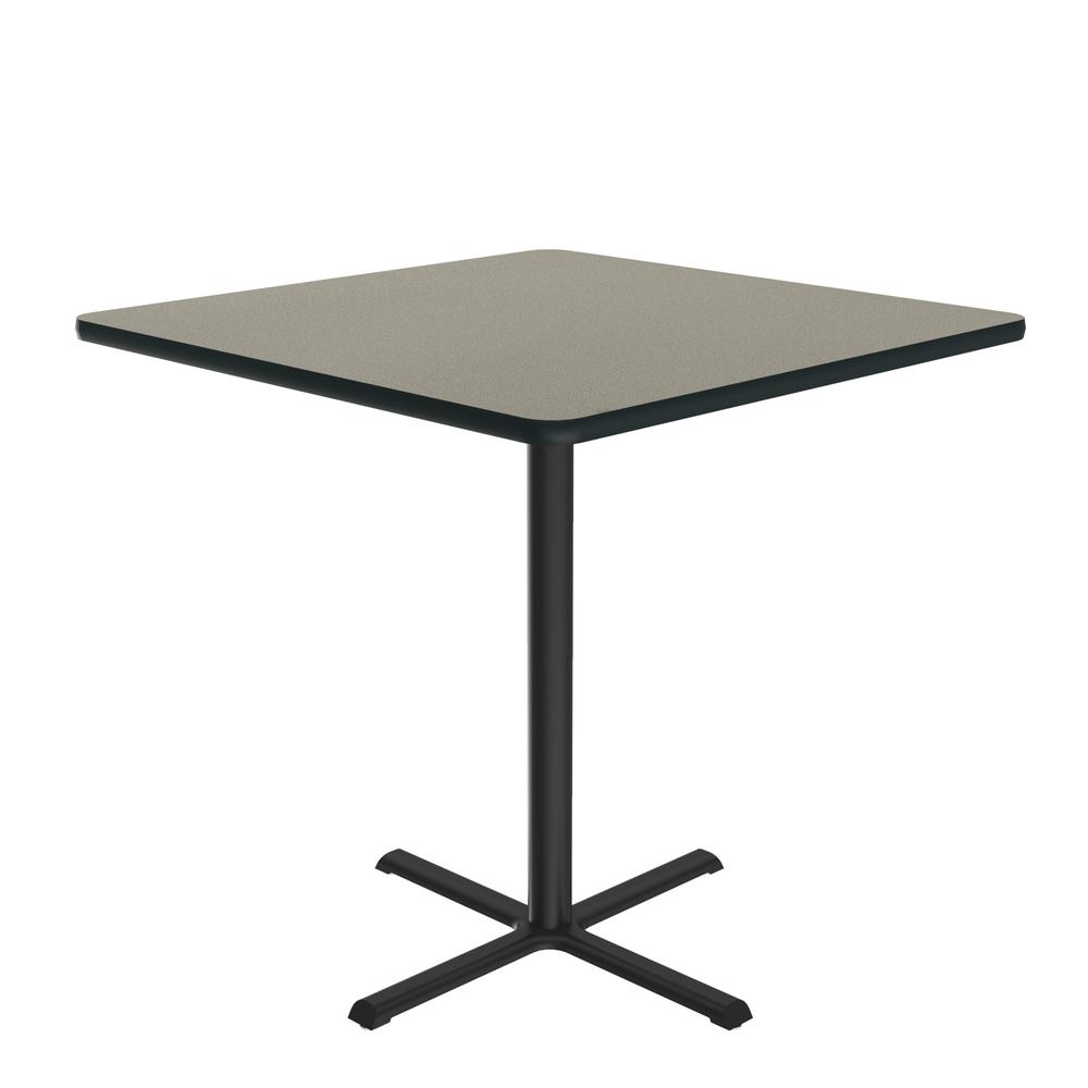 Bar Stool/Standing Height Deluxe High-Pressure Café and Breakroom Table, 36x36", SQUARE SAVANNAH SAND BLACK. Picture 3