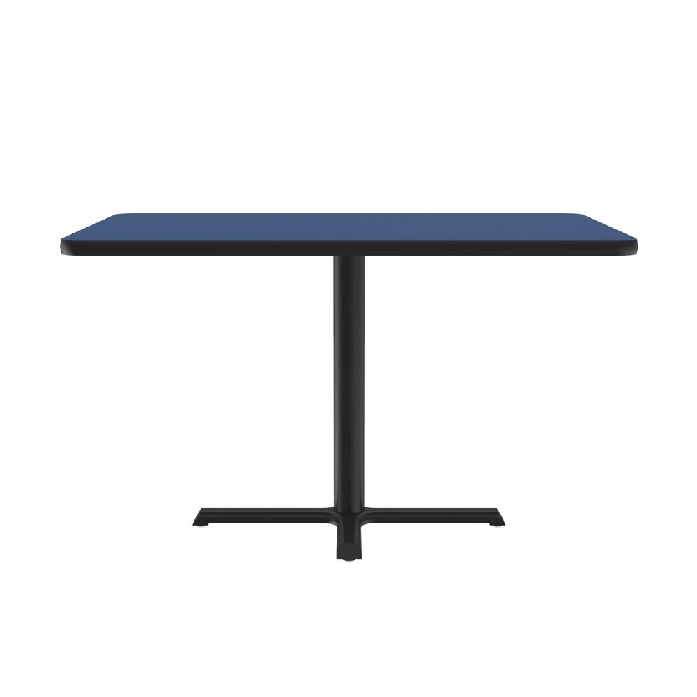 Table Height Deluxe High-Pressure Café and Breakroom Table 30x48", RECTANGULAR, BLUE, BLACK. Picture 9