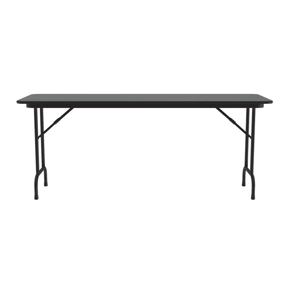 Deluxe High Pressure Top Folding Table, 24x60", RECTANGULAR, MOTNTANA GRANITE BLACK. Picture 2