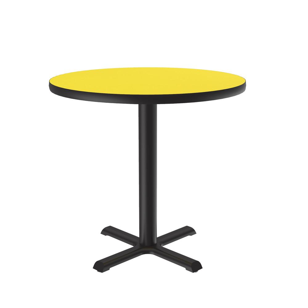 Table Height Deluxe High-Pressure Café and Breakroom Table 48x48", ROUND, YELLOW BLACK. Picture 7