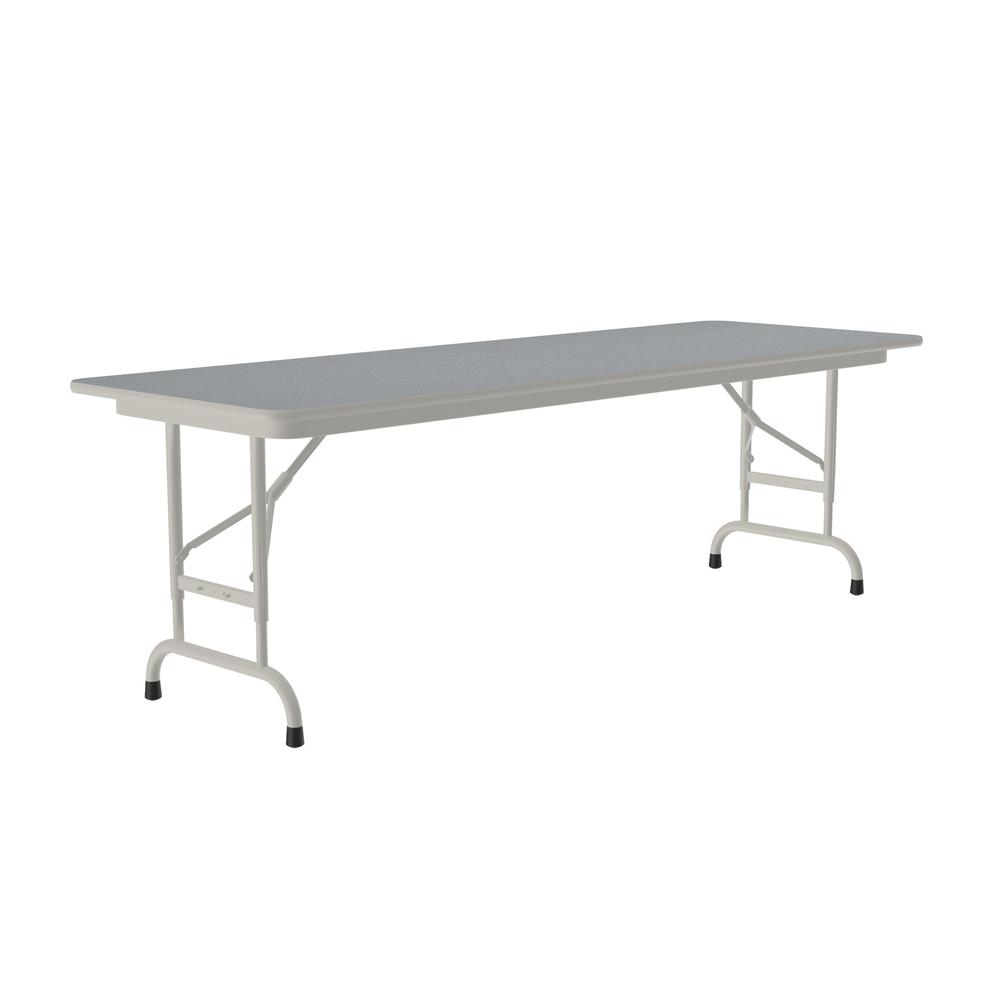 Adjustable Height Thermal Fused Laminate Top Folding Table, 24x60" RECTANGULAR GRAY GRANITE GRAY. Picture 2