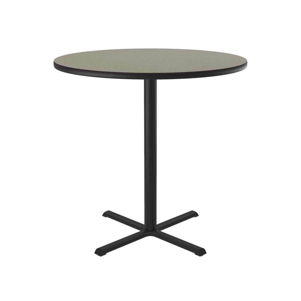Bar Stool/Standing Height Deluxe High-Pressure Café and Breakroom Table, 42x42", ROUND SAVANNAH SAND BLACK. Picture 8