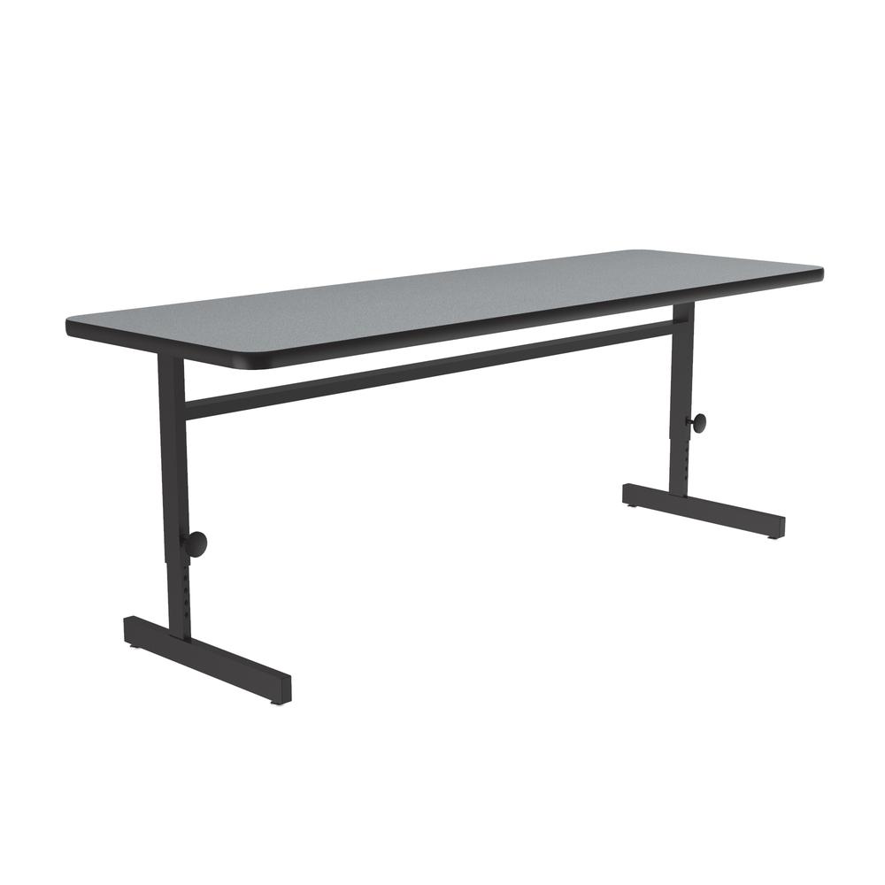 Adjustable Height Commercial Laminate Top Computer/Student Desks, 24x72" RECTANGULAR GRAY GRANITE BLACK. Picture 4