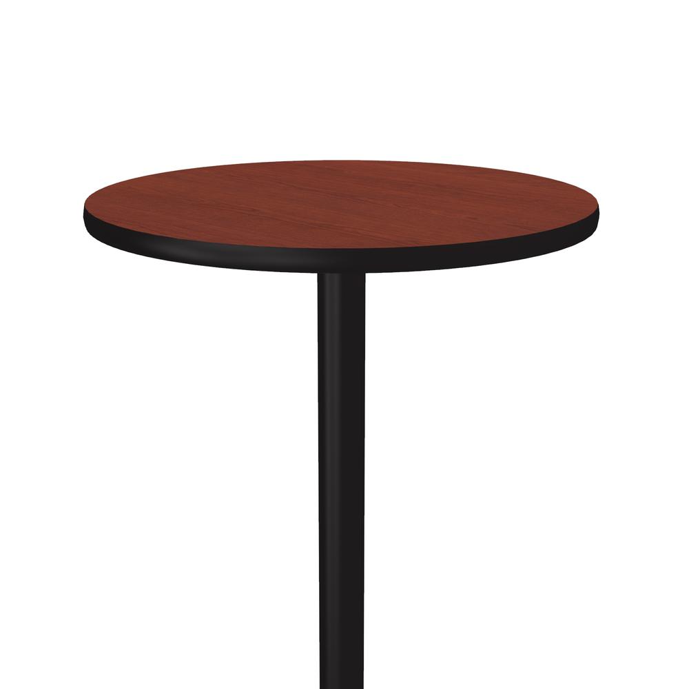 Bar Stool/Standing Height Deluxe High-Pressure Café and Breakroom Table 30x30", ROUND CHERRY BLACK. Picture 5