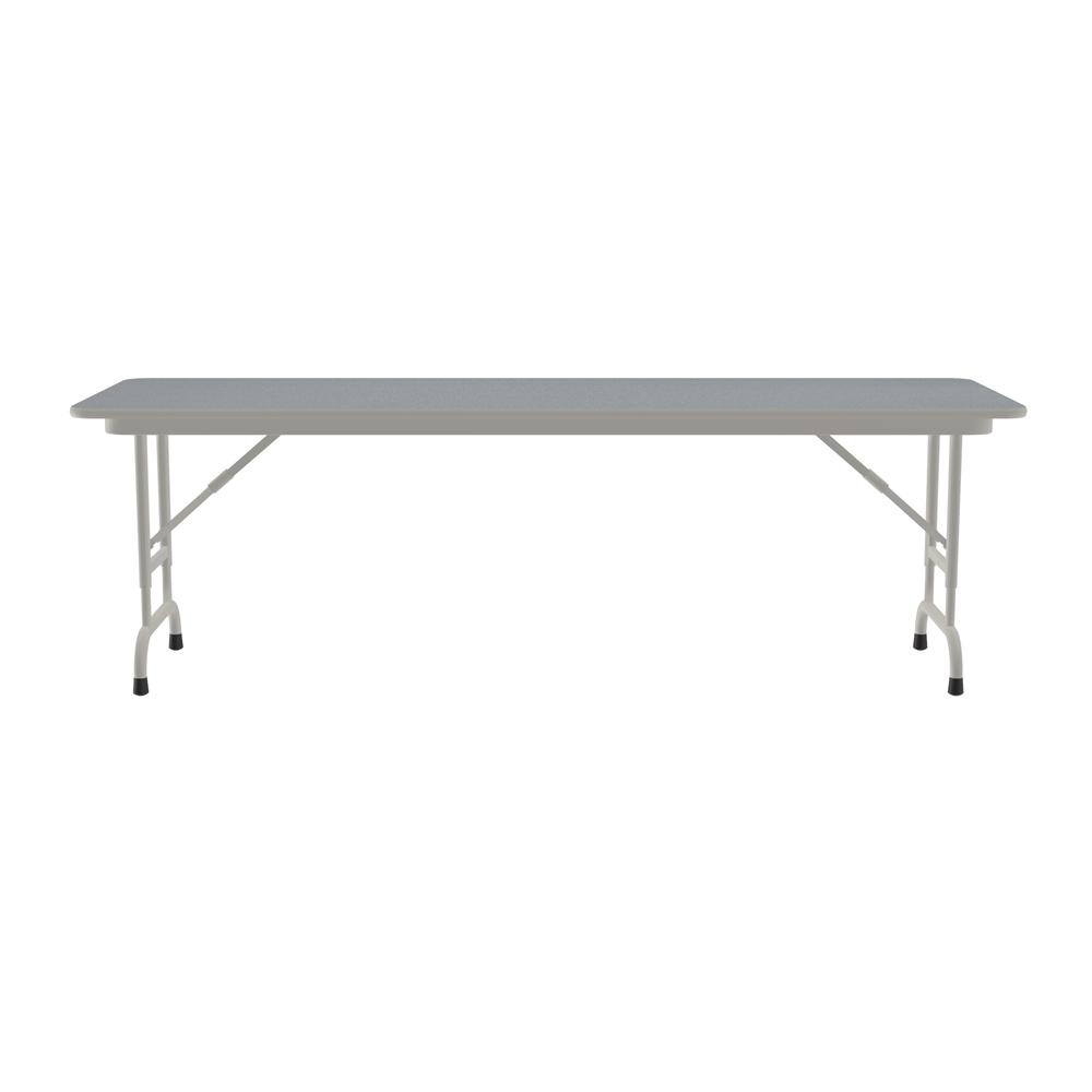 Adjustable Height Thermal Fused Laminate Top Folding Table 24x72", RECTANGULAR GRAY GRANITE GRAY. Picture 5