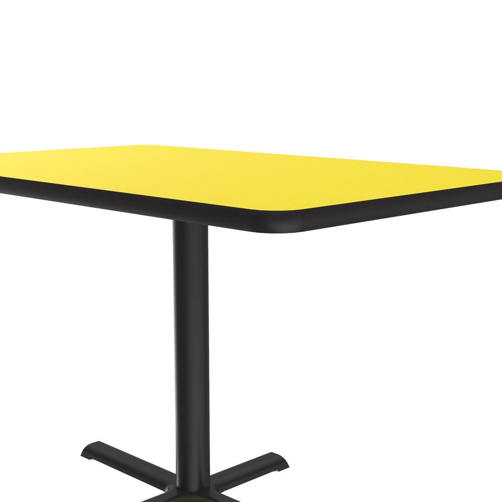 Table Height Deluxe High-Pressure Café and Breakroom Table 30x48", RECTANGULAR YELLOW, BLACK. Picture 8