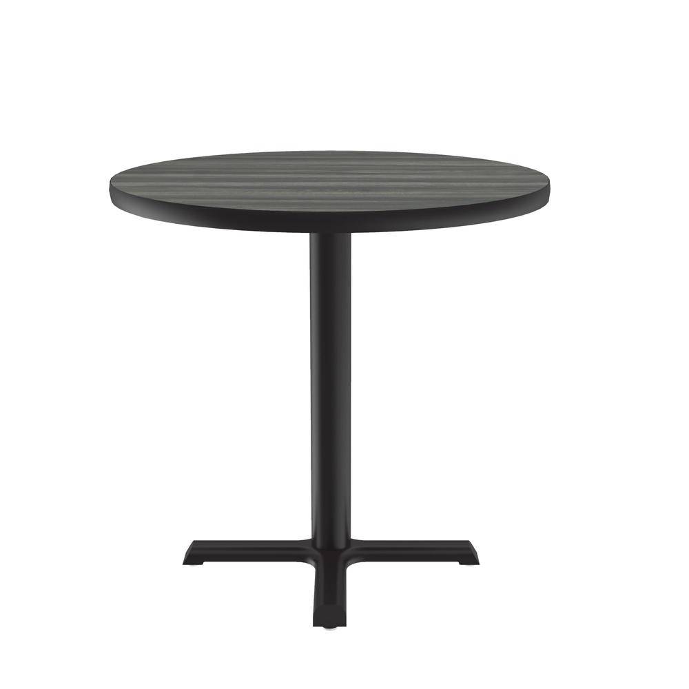 Table Height Deluxe High-Pressure Café and Breakroom Table, 24x24" ROUND NEW ENGLAND DRIFTWOOD BLACK. Picture 9