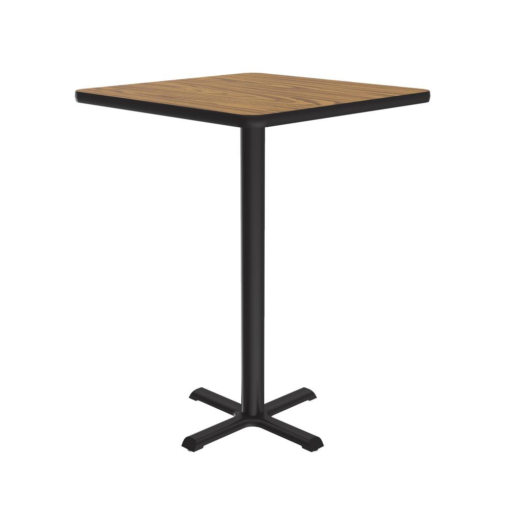 Bar Stool/Standing Height Deluxe High-Pressure Café and Breakroom Table 24x24" SQUARE, MEDIUM OAK BLACK. Picture 1