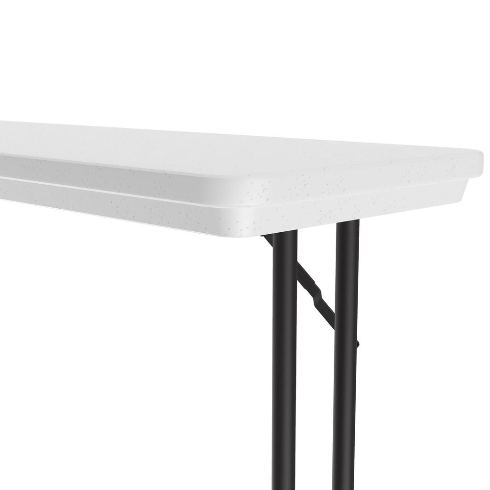 Commercial Blow-Molded Plastic Folding Table, 18x72" RECTANGULAR GRAY GRANITE BLACK. Picture 5