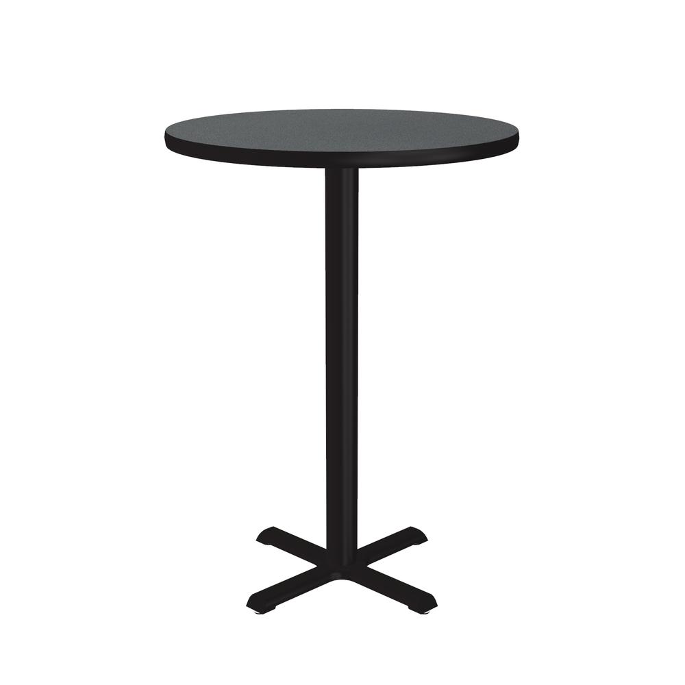 Bar Stool/Standing Height Deluxe High-Pressure Café and Breakroom Table 24x24" ROUND, MONTANA GRANITE, BLACK. Picture 6