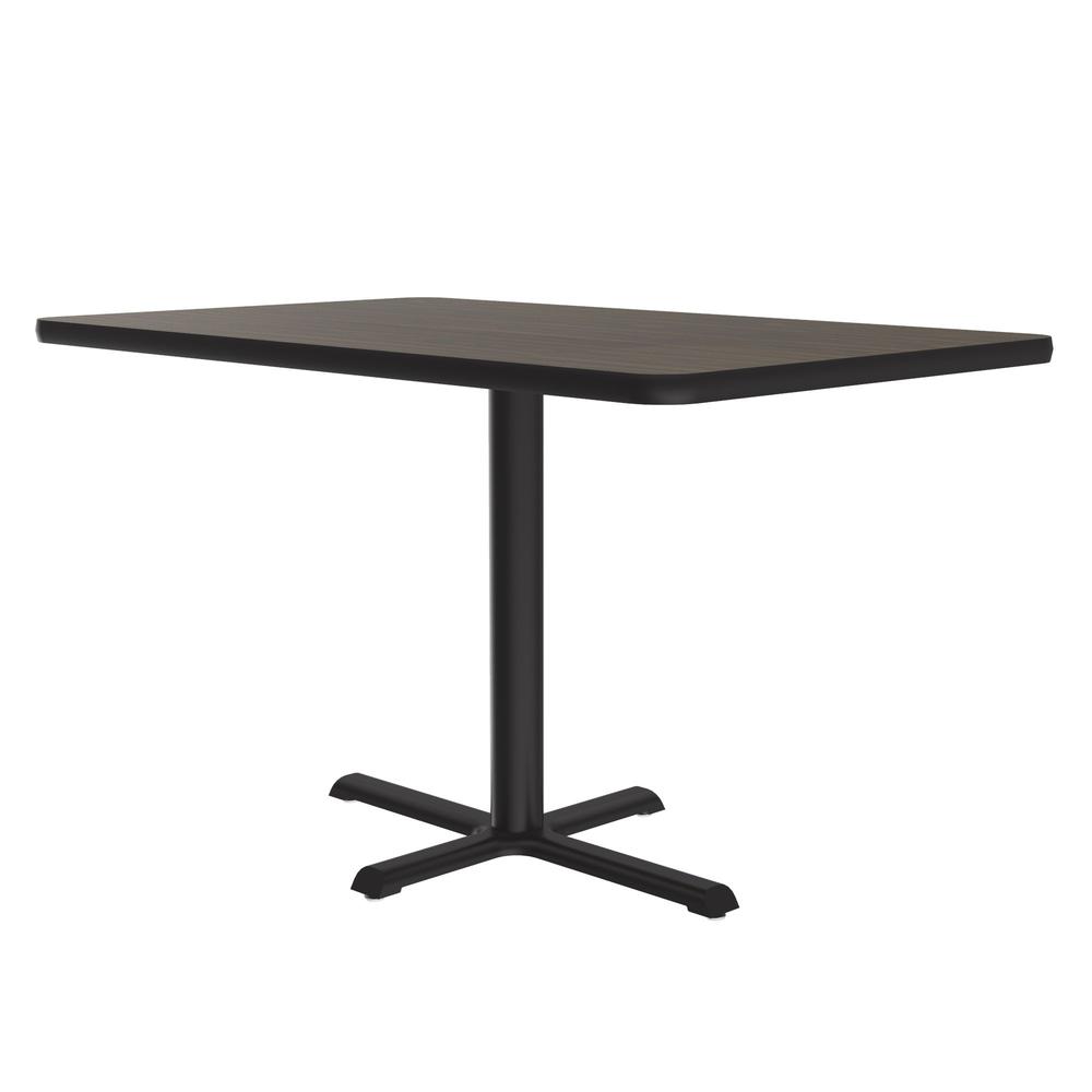 Table Height Thermal Fused Laminate Café and Breakroom Table 30x42" RECTANGULAR WALNUT, BLACK. Picture 8