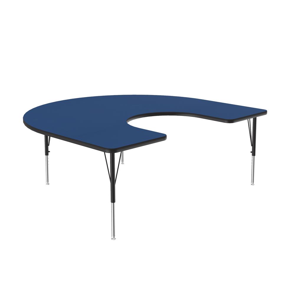 Deluxe High-Pressure Top Activity Tables, 60x66", HORSESHOE BLUE BLACK/CHROME. Picture 2