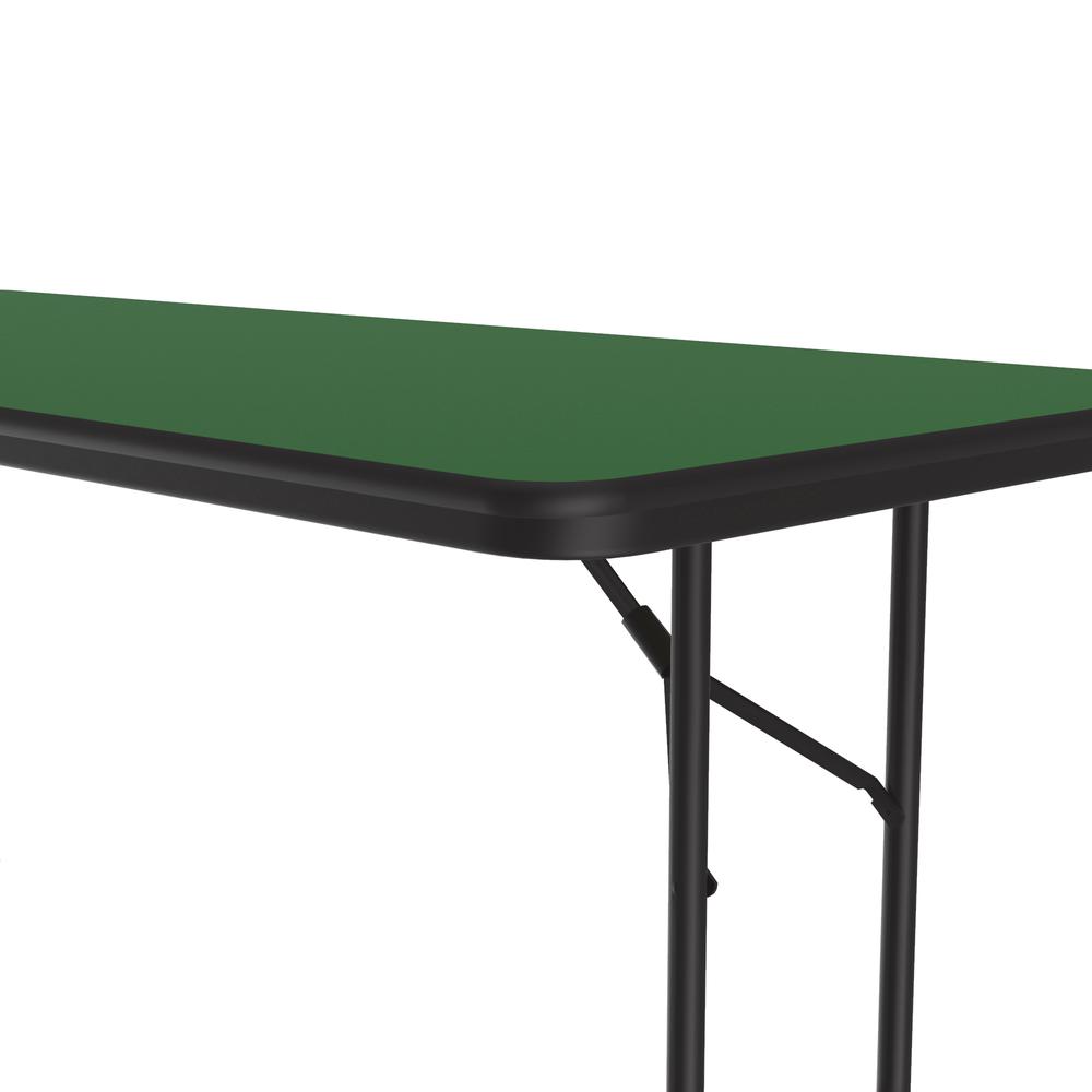 Deluxe High Pressure Top Folding Table, 30x60" RECTANGULAR GREEN BLACK. Picture 1