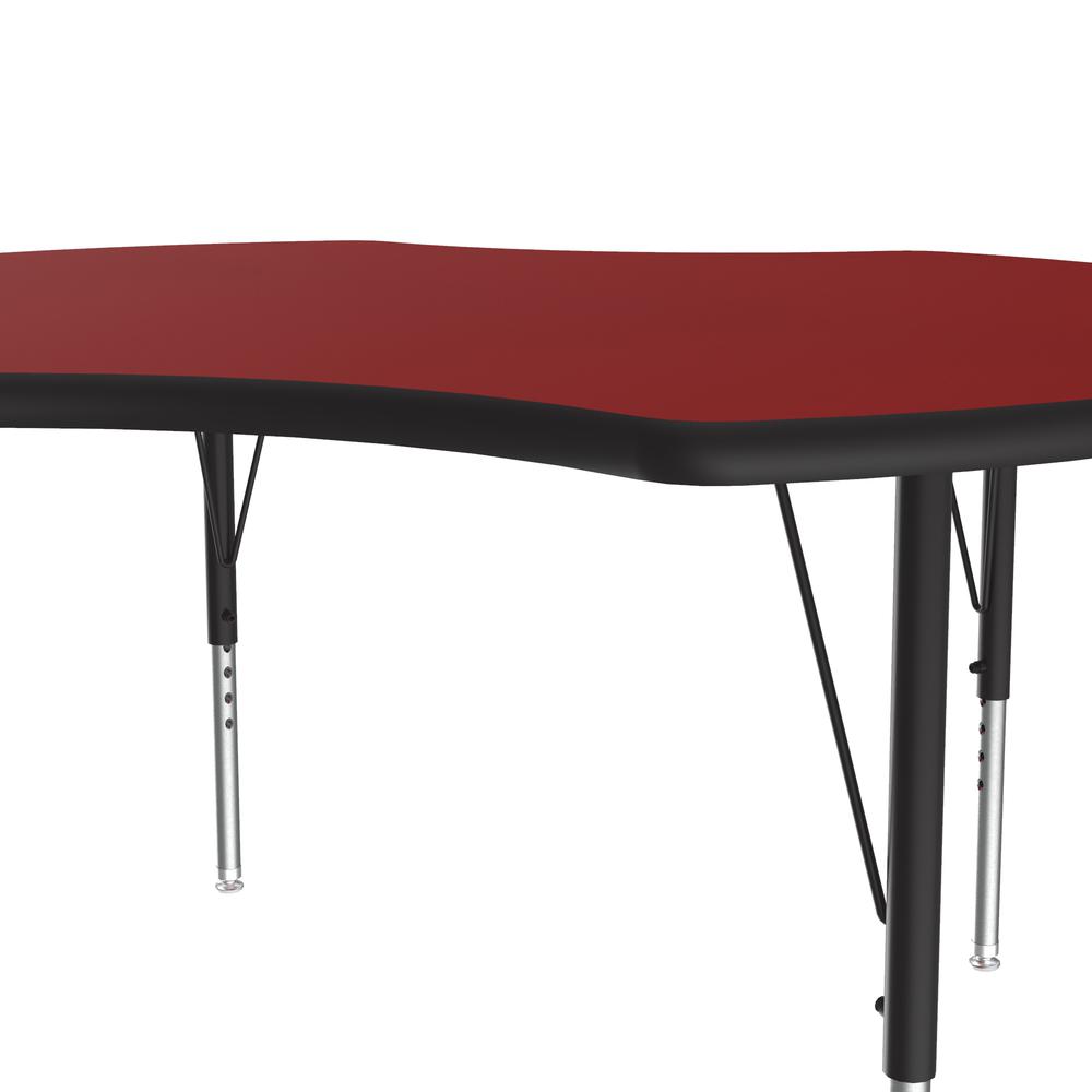 Deluxe High-Pressure Top Activity Tables 48x48", CLOVER, RED, BLACK/CHROME. Picture 2