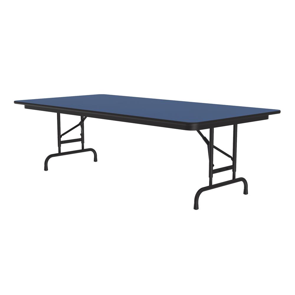 Adjustable Height High Pressure Top Folding Table, 36x96" RECTANGULAR, BLUE BLACK. Picture 2