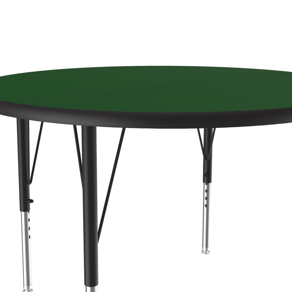 Deluxe High-Pressure Top Activity Tables 36x36" ROUND GREEN, BLACK/CHROME. Picture 3