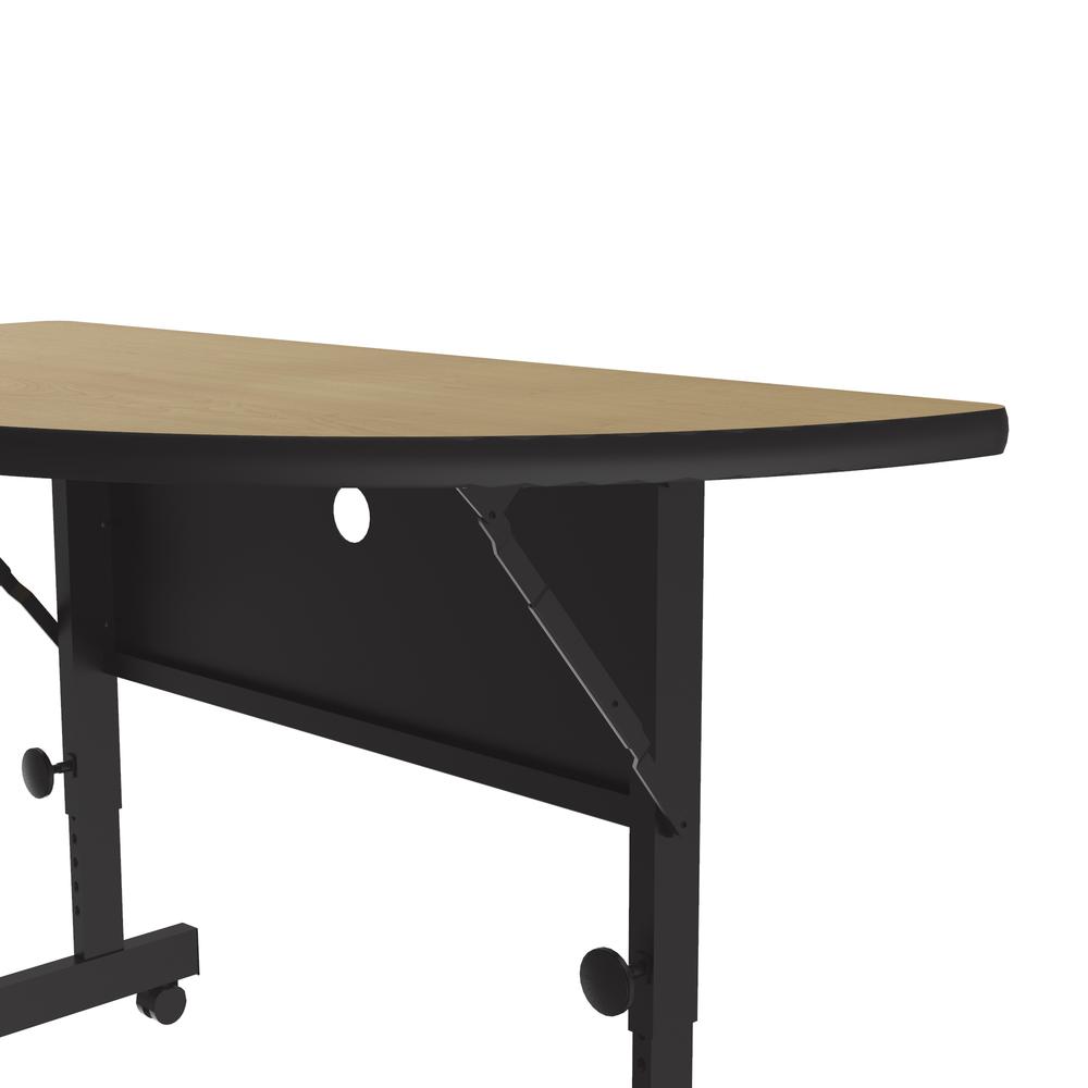 Deluxe High Pressure Top Flip Top Table, 24x48" RECTANGULAR, FUSION MAPLE BLACK. Picture 5