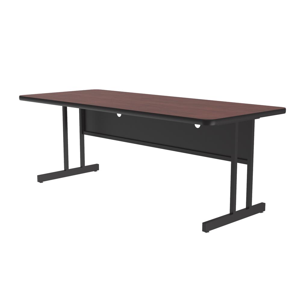 Keyboard Height Deluxe High-Pressure Top Computer/Student Desks  30x60" RECTANGULAR MAHOGHANY, BLACK. Picture 7