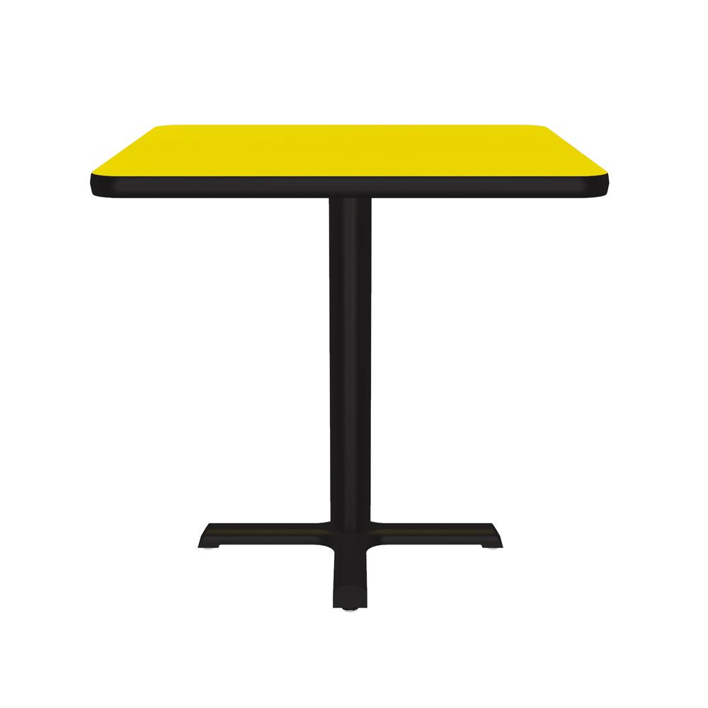 Table Height Deluxe High-Pressure Café and Breakroom Table, 30x30" SQUARE YELLOW BLACK. Picture 6