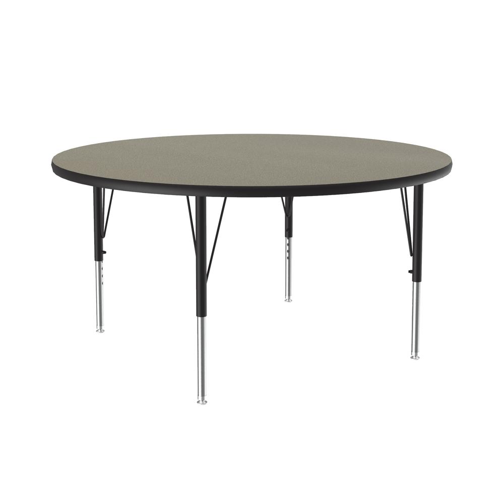 Deluxe High-Pressure Top Activity Tables, 48x48", ROUND SAVANNAH SAND BLACK/CHROME. Picture 8