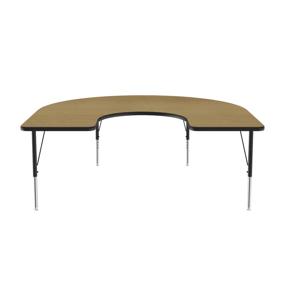 Deluxe High-Pressure Top Activity Tables 60x66" HORSESHOE, FUSION MAPLE BLACK/CHROME. Picture 6
