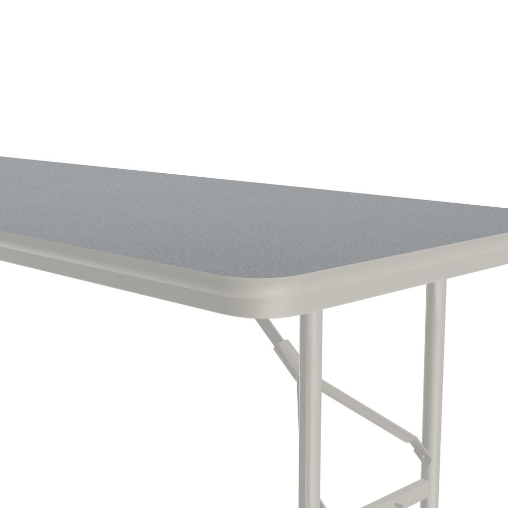 Adjustable Height Thermal Fused Laminate Top Folding Table, 24x60" RECTANGULAR GRAY GRANITE GRAY. Picture 1