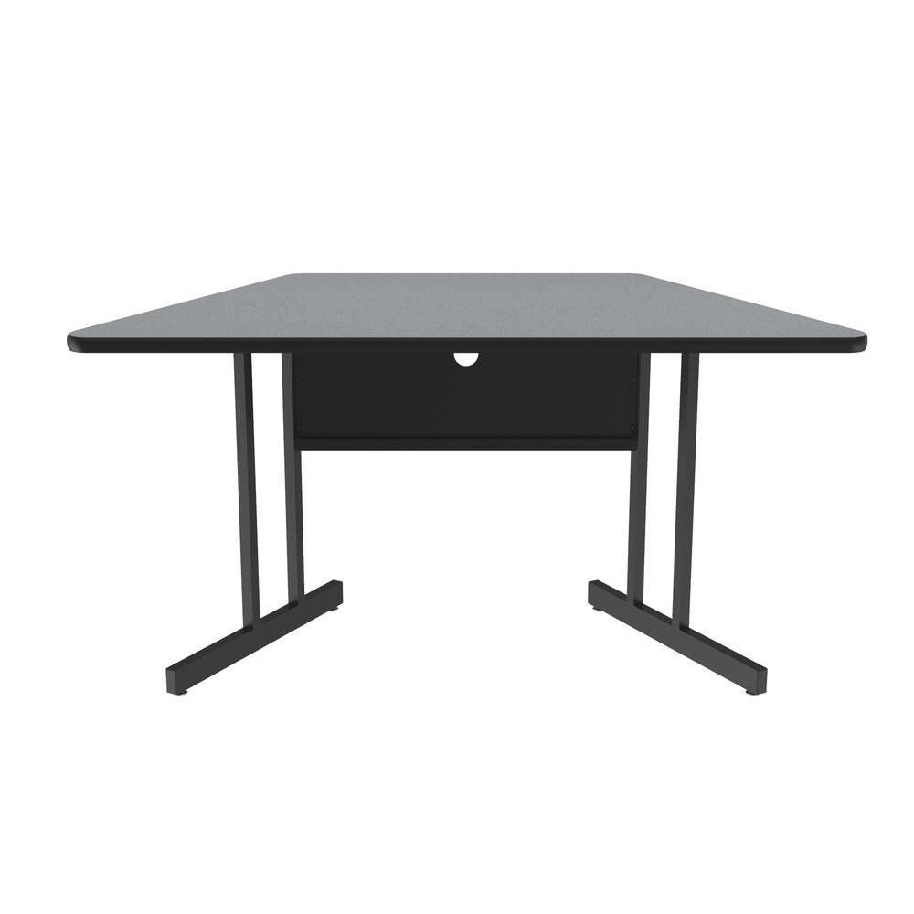 Desk Height Commercial Lamiante Top, Trapezoid, Computer/Student Desks 30x60", TRAPEZOID, GRAY GRANITE BLACK. Picture 3