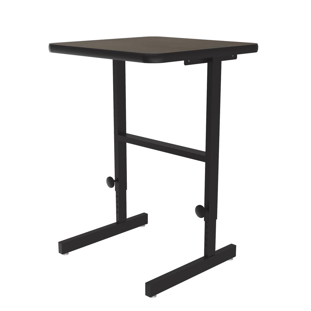 Commercial Laminate Top Adjustable Standing  Height Work Station, 20x24", RECTANGULAR WALNUT BLACK. Picture 4