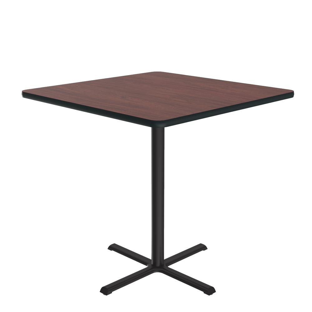 Bar Stool/Standing Height Deluxe High-Pressure Café and Breakroom Table, 36x36", SQUARE, MAHOGANY BLACK. Picture 1