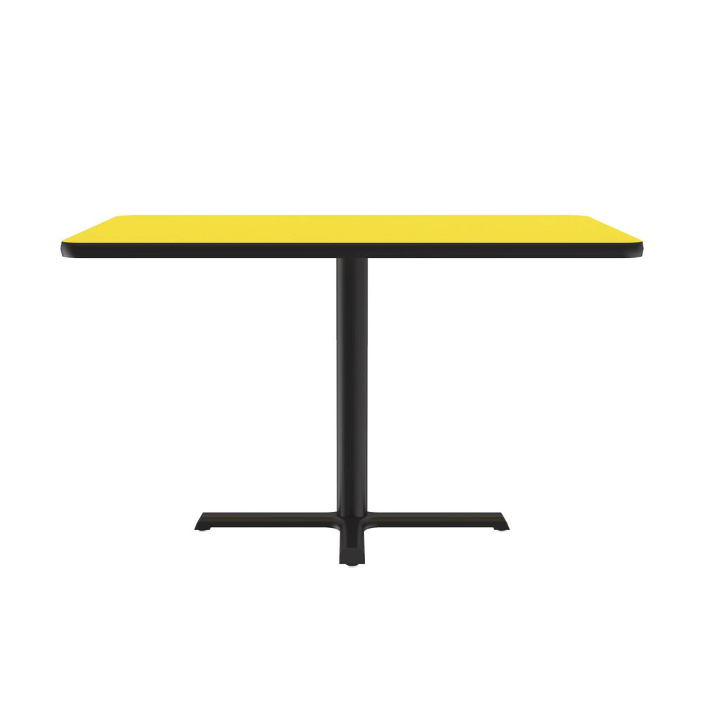 Table Height Deluxe High-Pressure Café and Breakroom Table, 30x42" RECTANGULAR YELLOW, BLACK. Picture 4