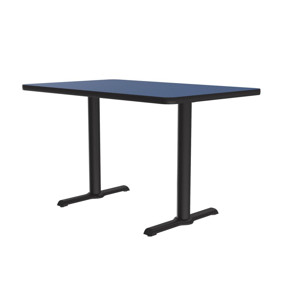 Table Height Deluxe High-Pressure Café and Breakroom Table, 30x60" RECTANGULAR, BLUE BLACK. Picture 6