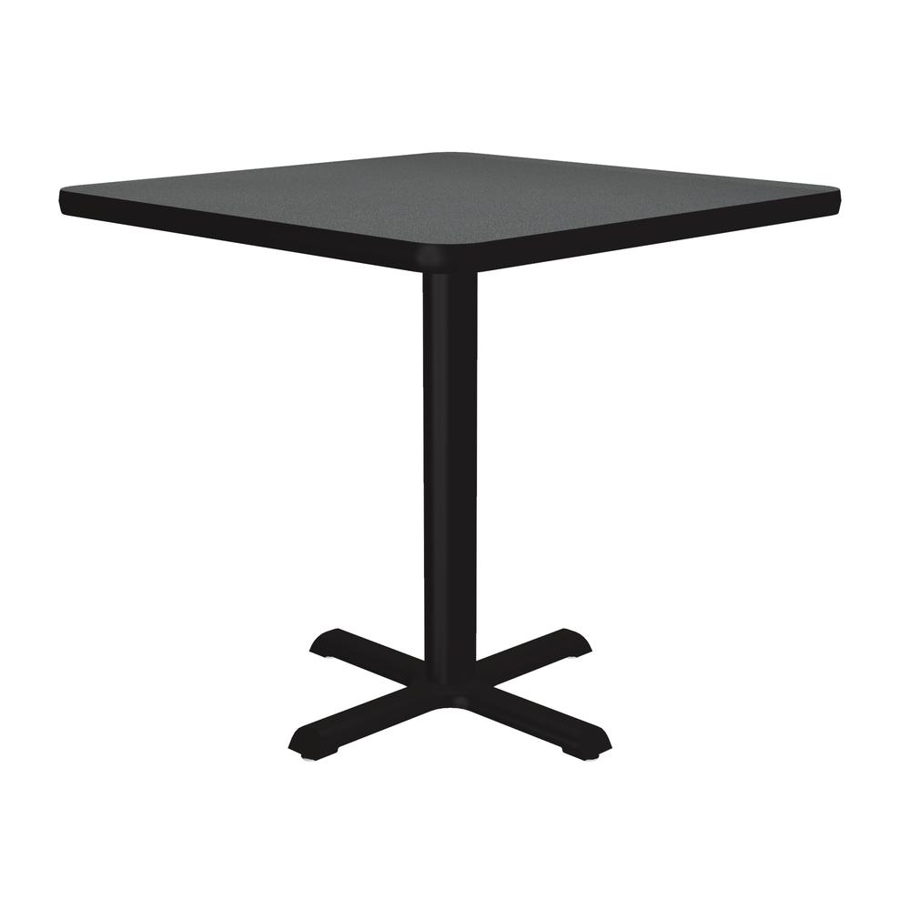Table Height Deluxe High-Pressure Café and Breakroom Table 24x24" SQUARE, MONTANA GRANITE, BLACK. Picture 5
