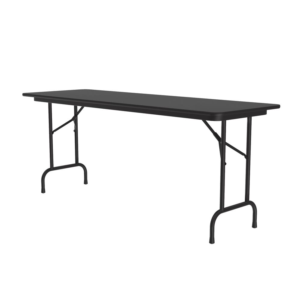 Thermal Fused Laminate Top Folding Table, 24x60" RECTANGULAR, BLACK GRANITE BLACK. Picture 1