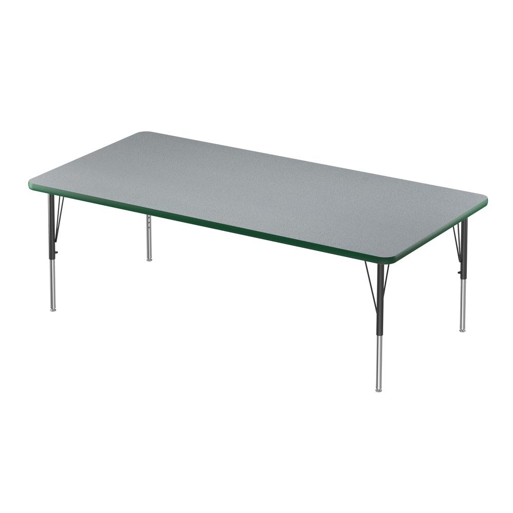 Commercial Laminate Top Activity Tables 36x60", RECTANGULAR GRAY GRANITE, SILVER MIST. Picture 3